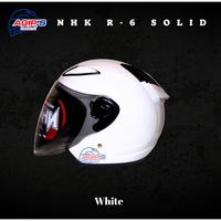 Gambar TOKO AGIP - Helm NHK R-6 Solid - READY SIZE M, L, XL - Tersedia Helm NHK AZCA BOGO BIVI BQZ CARGLOSS CLASSIC GHM GM CAKIL HIU INK JPN KYT MAZ MDS MRX VOG XYZ/Helm Motor/Helm Full Face/Helm Half Face/Aksesoris Helm/ Cover Helm/Parfum Helm - Putih, M dari Toko Helm Agip undefined 1 Tokopedia