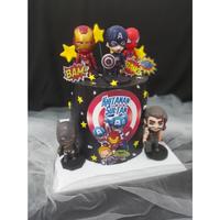 Gambar [ISI 1 PCS] miniatur cake miniatur kue Topper kue hiasan action mini Figure superhero pahlawan spiderman ironman - spiddy dari bellapartystore undefined 4 Tokopedia