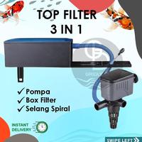 Gambar MS01 PROMO PAKET LENGKAP TOP FILTER ATAS AQUARIUM 30-40-50-60 CM LENGKAP SET 3 IN 1 POMPA BOX SELANG TINGGAL FILTER MINI AKUARIUM - Aquarium 50-60 dari Muttaqin shop01 undefined 1 Tokopedia
