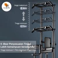 Gambar Multi-Function Adjustable Chin Up Bar Power tower Pull up Indoor alat olahraga rumahan tiang pull up portabel alat latih otot latihan otot di rumah dari LAA TAHZAN STORE JKT undefined 2 Tokopedia