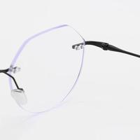 Gambar BCLEAR Ultralight Pure Titanium Rimless Men Glasses Frame Square Eyeglasses Myopia Prescription Frames Women Optical Eye Glass - rose gold dari DOT ON undefined 5 Tokopedia