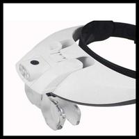 Gambar Kacamata Pembesar Gorelax Dual Led Headband Magnifier 5 Lens 6X - Putih dari Office Tools_ undefined 2 Tokopedia