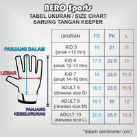 Gambar Sarung Tangan Kiper Gloves Gawang Goal Keeper Sepak Bola Futsal Dengan Fiber Penyangga Bahan Latex Untuk Dewasa & Anak Size 5-10 - SPORT.HIJAU, 6 dari GREAT-ONE undefined 3 Tokopedia