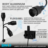 Gambar Lampu LED Aquarium Aquascape Jepit Lampu Sorot Akuarium Ikan Spotlight - Kuning - 5.6w dari Zooaid undefined 4 Tokopedia