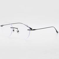 Gambar BCLEAR Ultralight Pure Titanium Rimless Men Glasses Frame Square Eyeglasses Myopia Prescription Frames Women Optical Eye Glass - rose gold dari DOT ON undefined 3 Tokopedia