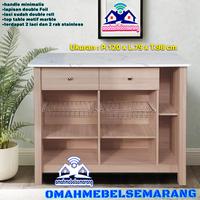 Gambar Meja Bar dapur rak serba guna MT WIN Island table Kitchen set rack dari omahmebelsemarang undefined 5 Tokopedia