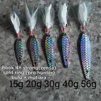 Gambar umpan tenggiri lure spoon 30gr casting bulu ayam - 30 gram dari sedikit berkah undefined 1 Tokopedia
