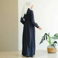 Gambar ZOYA Xelma Dress Navy - Pakaian Muslim Wanita Baju Dress Gamis Wanita Wudhu Busui Friendly Bahan Premium Polyester - S dari Zoya Jababeka Cikarang undefined 3 Tokopedia