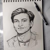 Gambar Sketsa Wajah 1 kepala sampai bahu a4. Kertas saja tanpa bingkai dari Baliq Art undefined 3 Tokopedia