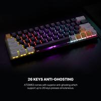 Gambar Fantech Atom63 / Atom-63 MK874V2 / MK874-V2 Wired Mechanical Gaming Keyboard Mizu Edition - MK874 Sky Blue, Red Sw dari TECHLAB ID undefined 5 Tokopedia