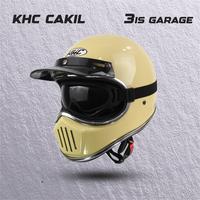Gambar HELM KHC CAKIL LIST CHROME FULL FACE PET GOGLE - KHC PUTIH LC, XXL dari tris garage undefined 5 Tokopedia