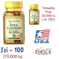 Gambar Puritan Pride Beta Carotene 10,000iu/25,000iu isi 100 - USA Origin - 25000iu isi 250 dari Familie. undefined 1 Tokopedia