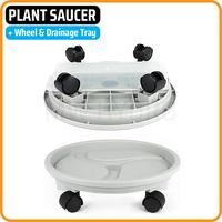 Gambar Plant Pot Saucer with Wheel and Drainage Tray | Alas Tatakan Dudukan Pot Bunga dengan Roda dan Nampan - 23 cm, Beige dari MW Hydro undefined 5 Tokopedia