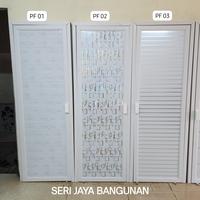 Gambar Pintu Kamar Mandi Plastik Motif Minimalis/ Pintu PVC Bahan Tebal Lengkap Dengan Kusen/ Pintu Toilet WC UPVC Corak Model Terkini dari Seri Jaya Bangunan undefined 2 Tokopedia