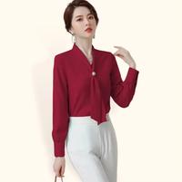 Gambar KEMEJA LENGAN PANJANG LOVINA FASHION KOREA STYLE PREMIUM DASI SYAL LEHER BAJU ATASAN KERJA KANTOR PESTA FORMAL CASUAL KEKINIAN MODIS ELEGAN TRENDY MASA KINI MODEL TERBARU CANTIK MEWAH EXECUTIVE - Hijau, M/L dari cbshopstore undefined 5 Tokopedia