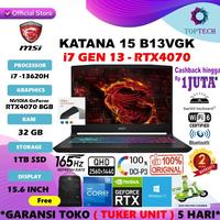 Gambar MSI KATANA 15 B13VGK RTX4070 8GB Core i7 13620H 32GB 1TB W11+OHS 15.6" QHD 165Hz - Non Bundling, 16gb dari Top Tech Comp undefined 1 Tokopedia