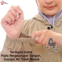 Gambar JAS HUJAN MODEL GAMIS, MANTEL GAMIS, Mantel wanita muslimah syar'i tebal elastis by akula - GAMIS HIJAU, L dari Ajistore 717 undefined 5 Tokopedia