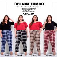 Gambar Celana Bahan Jumbo CB Celana Panjang Wanita Bigsize LP 80-140cm - CB C229 5XL, Navy dari Paphika undefined 1 Tokopedia