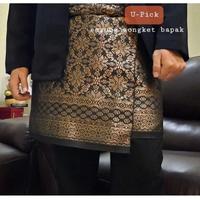 Gambar INSTAN KAIN SONGKET BAPAK MELAYU SARUNG SONGKET PRIA BAWAHAN KEBAYA COWOK PRO LARIS - Hitam Tembaga dari LELS HOME undefined 3 Tokopedia