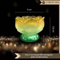 Gambar Tempat Lilin Candle Holder Serbaguna Gelas Teratai Kuning 6x5.5cm dari Lokesvara Shop undefined 1 Tokopedia