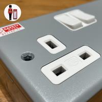 Gambar Stop kontak MK Metalclad K2946 ALM Double Pole Socket 13A 2 Gang Stop Kontak AC kaki 3 MK Metal Besi Ori Tipe Baru UK British dari Joy44 undefined 3 Tokopedia