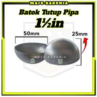 Gambar Batok tutup pipa 11/2 inch ( satu setengah in ) Plat Besi dari Maju Karunia undefined 1 Tokopedia