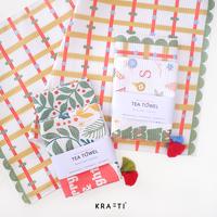 Gambar Krafti Project and Living - Hand towel / Napkin Linen / Tea Towel / Lap Serbet / Lap Tangan - Emma Flower dari Krafti Project & Living undefined 5 Tokopedia
