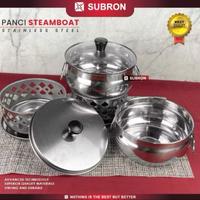 Gambar Panci Shabu Steamboat SUBRON Stainless Steel Tutup Kaca & Stainless - TtpKaca+Bublewr dari PerabotanDapurku undefined 2 Tokopedia