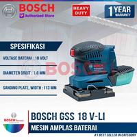 Gambar Bosch Mesin Amplas Cordless Sander GSS 18V-Li Charger Baterai 2 AH dari Bosch Tools Authorized BTS undefined 2 Tokopedia