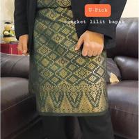 Gambar INSTAN KAIN SONGKET BAPAK MELAYU SARUNG SONGKET PRIA BAWAHAN KEBAYA COWOK PRO LARIS - Hitam Tembaga dari LELS HOME undefined 5 Tokopedia