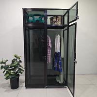 Gambar TC ALUMINIUM LB 513 100X55X180 b 150X55X180 200X55X180 LEMARI RAK BAJU GANTUNG BAJU ALUMINIUM COKLAT FULL KACA RIBEN 3 MM GANTUNGAN HANGER PAKAIAN BAJU KEMEJA KAOS GAUN PENDEK AWET KOKOH ANTI KARAT - 200X55X180 CM dari TCAluminium undefined 5 Tokopedia