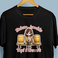 Gambar Kaos unisex lucu Bukan Jomblo tapi Introvert - Hitam Cowo Indo, S dari Grandy Art undefined 2 Tokopedia