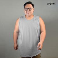 Gambar kaos singlet pria dewasa big size xxl xxxl xxxxl kaos dalam pria jumbo size oversize plussize 5XL 6XL 7XL 8XL - abu muda, 3XL dari BIGJORDAN.ID undefined 1 Tokopedia