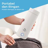 Gambar Tumbler Teko Listrik Termos Air Portable Smart Pot Kettle 400ml 300W Stainless Steel - Merah Muda dari CENRANA undefined 5 Tokopedia