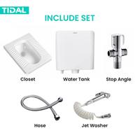 Gambar TIDAL KLOSET JONGKOK OTOMATIS TIDAL TD112 TD 112 / CLOSET JONGKOK FLUSH KOMPLIT SET PUTIH - INSTAN dari Jihan Sanitary undefined 5 Tokopedia