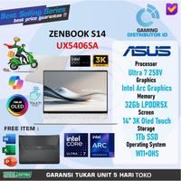 Gambar Laptop Asus Zenbook S14 OLED UX5406SA Touch Ultra 7 Ai 258V 32Gb 1Tb 14" 3K W11 OHS - LAPTOP, GREY dari GAMING DISTRIBUTOR ID undefined 1 Tokopedia