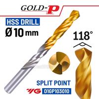 Gambar Mata Bor 10 mm HSS Gold P Split Point YG-1 Mata Bor Besi Baja Stainless 10mm YG1 dari Gold-P Drill undefined 1 Tokopedia