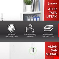 Gambar SHUMO Lemari Arsip Besi 4 Pintu Sliding Kaca White Nevada Series - DIRAKIT dari Citra furniture undefined 5 Tokopedia