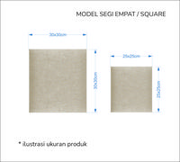 Gambar Fihiwa - Headboard Panel Dinding Square 30x30cm Kulit Oscar Regency Series Dipan Tempat Tidur Wall Panel Stiker Dinding Dekorasi Wallpaper Dinding Dekorasi Rumah - WOOD, 25x25cm dari HAWOFIHIWA undefined 4 Tokopedia