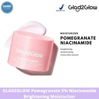 Gambar GLAD2GLOW Pomegranate 5% Niacinamide Brightening Moisturizer 30g Whitening Glowing Moisture Gel Day & Night Cream Pelembab Wajah dari Sasmith Project undefined 2 Tokopedia