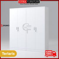 Gambar SHUMO Lemari Arsip Besi 4 Pintu Swing Besi White Miami Series - DIRAKIT dari Citra furniture undefined 2 Tokopedia