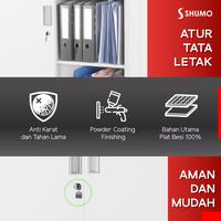 Gambar SHUMO Lemari Arsip Besi 4 Pintu Swing Besi White Miami Series - DIRAKIT dari Citra furniture undefined 5 Tokopedia
