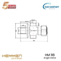 Gambar Hemmen HM 118 / Keran Stop Cabang Toilet WC Jet Shower Tembok Kran Air dari Olie Sanitary Shop undefined 3 Tokopedia