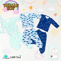 Gambar LITTLE OWL Setelan Panjang Kancing Bahu Size S,M L - 3 Set Random, S dari Golden Baby 2 undefined 2 Tokopedia