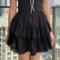 Gambar Minnie Rok Pendek Wanita Korea Bawahan Rok Mini Putih Hitam Murah - Kuning dari Yeha Outfits undefined 3 Tokopedia