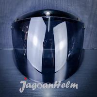 Gambar KACA HELM RETRO | VISOR PET CF RETRO | VISOR BOGO LURUS ORIGINAL CARGLOSS - CLEAR BLACK dari JAGOAN HELM undefined 4 Tokopedia