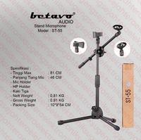 Gambar Stand Microphone Pendek Kaki 3 Betavo ST-55 Original dari Sugengsejahteraelektronik undefined 1 Tokopedia