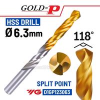 Gambar Mata Bor 6.3 mm HSS Gold P Split Point YG-1 Mata Bor Besi Baja Stainless 6.3mm YG1 dari Gold-P Drill undefined 1 Tokopedia