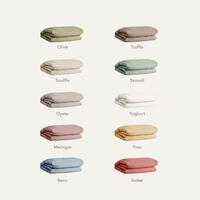 Gambar Nou - Tencel Bedding Set / Bed Sheet + Pillow Case + Bolster Case (Set Sprei + Sarung Bantal + Sarung Guling) - Yogurt, Single dari Nou Studio undefined 3 Tokopedia