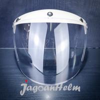 Gambar KACA HELM RETRO | VISOR PET CF RETRO | VISOR BOGO LURUS ORIGINAL CARGLOSS - CLEAR BLACK dari JAGOAN HELM undefined 5 Tokopedia